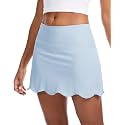 M MOTEEPI 14 inch Scalloped Hem Skorts
