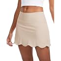 M MOTEEPI 14 inch Scalloped Hem Skorts
