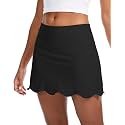 M MOTEEPI 14 inch Scalloped Hem Skorts