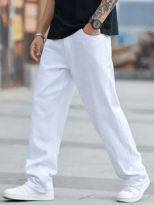 M Q Denim Loose Fit Men White
