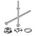 M10 x 100mm Flanged Hex Head Bolts, Nuts, Flat &amp; Lock Washers, 20Pcs 18-8 (304) Stainless Steel, Fully Threaded, by SG TZH
