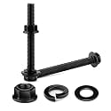 M10 x 35mm Flanged Hex Head Bolts, Nuts, Flat &amp; Lock Washers, 10Pcs 18-8 (304) Stainless Steel, Fully Threaded, Black Oxide by SG TZH