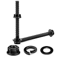 M10 x 45mm Flanged Hex Head Bolts, Nuts, Flat &amp; Lock Washers, 20Pcs 18-8 (304) Stainless Steel, Fully Threaded, Black Oxide by SG TZH