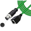 M12 to RJ45 Industrial Ethernet Cable – M12 4-Pin D-Code Male to RJ45 Female Shielded Cable Assembly for Automation Systems &amp; Industrial Networking