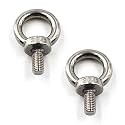 M16 Ring Shape Lifting Threaded Eye Bolt 304 Stainless Steel for Eye Nut Fastener-2 Pack
