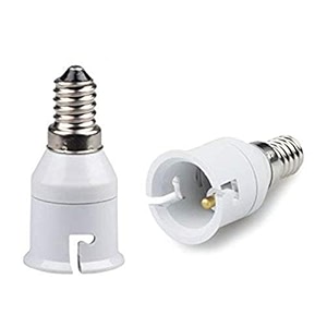 e14 to b22 screw base socket lamp holder light bulb adapter multicolour pack of 2