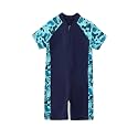 M2C Boys Girls One Piece Water Sport Short Swimsuit UPF 50+ Rash Guard