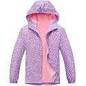 M2C Boys Girls Rain Jacket Lightweight Hooded Fleece Lined Raincoat