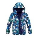 M2C Boys Girls Rain Jacket Lightweight Hooded Fleece Lined Raincoat