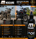 M3CARE Liquid Car Polish for Bumper, Chrome Accent, Dashboard, Exterior, Headlight, Leather, Metal Parts, Tyres