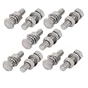 M6 x 12mm Hex Head Screws, Hex Head bolt With Nut &amp; Washer, Zinc-Coated (Pack of 50)