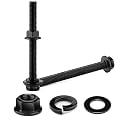 M6 x 40mm Flanged Hex Head Bolts, Nuts, Flat &amp; Lock Washers, 10Pcs 18-8 (304) Stainless Steel, Fully Threaded, Black Oxide by SG TZH