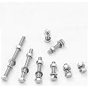 M6 x 50mm Hex Head Screws, Hex Head bolt With Nut &amp; Washer, Zinc-Coated (Pack of 10)