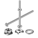 M6 x 80mm Flanged Hex Head Bolts, Nuts, Flat &amp; Lock Washers, 10Pcs 18-8 (304) Stainless Steel, Fully Threaded, by SG TZH