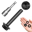 M6x1.0 Bolt (10 Sets) M6 x 30mm Flanged Hex Head Nuts and Bolts, M6 Bolt Flange Hexagon Screws with Nuts and Washers, Black M6 Screws Grade 10.9 Alloy Steel Metric Bolt Assortment By Mywish
