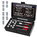 M6x1.0 Metric Thread Repair Kit with HSS Drill & Tap, Counterbore, Installation Driver, 10PCS 304 Stainless Steel Solid Inserts (5PCS M6X1.0X9.4MM & 5PCS M6X1.0X12MM)