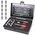 M6x1.0X12MM Thread Repair Kit with Insert HSS Drill, Tap, Counterbore, Installation Driver, Metric, 10PCS Stainless Steel Insert M6x1.0X12MM