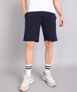 m7 by metronaut solid men dark blue sports shorts