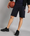 M7 By Metronaut Solid Men Dark Blue Sports Shorts