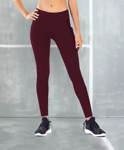 m7 by metronaut solid women maroon tights