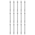 DTGN M8x120 Hex Expansion Bolts 304 Stainless Steel for Concrete 15Pcs