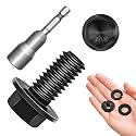 M8 x 16mm (10 Sets) M8x1.25 Bolt Flanged Hex Head Nuts and Bolts, M8 Bolt Flange Hexagon Screws with Nuts and Washers, M8 Screws Grade 10.9 Alloy Steel Metric Bolt Assortment Metric Screw By Mywish