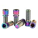 M8 x 20mm Titanium Bolt with Washer Pack of 6 (Ranibow)