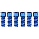 M8 x 20mm Titanium Bolt with Washer Pack of 6 (Blue)