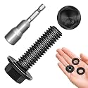 M8 x 25mm (10 Sets) M8x1.25 Bolt Flanged Hex Head Nuts and Bolts, M8 Bolt Flange Hexagon Screws with Nuts and Washers, M8 Screws Grade 10.9 Alloy Steel Metric Bolt Assortment Metric Screw by Mywish