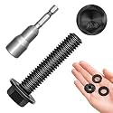 M8 x 35mm (10 Sets) M8x1.25 Bolt Flanged Hex Head Nuts and Bolts, M8 Bolt Flange Hexagon Screws with Nuts and Washers, M8 Screws Grade 10.9 Alloy Steel Metric Bolt Assortment Metric Screw by Mywish