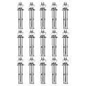 DTGN M8x60 Expansion Bolts 304 Stainless Steel for Concrete 25Pcs