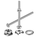 M8 x 60mm Flanged Hex Head Bolts, Nuts, Flat &amp; Lock Washers, 20Pcs 18-8 (304) Stainless Steel, Fully Threaded, by SG TZH