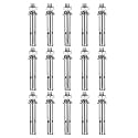 DTGN M8x70 Hex Expansion Bolts 304 Stainless Steel for Concrete 15Pcs