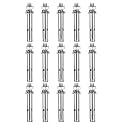 DTGN M8x70 Hex Expansion Bolts 304 Stainless Steel for Concrete 30Pcs
