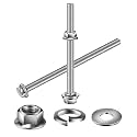 M8 x 80mm Flanged Hex Head Bolts, Nuts, Flat &amp; Lock Washers, 10Pcs 18-8 (304) Stainless Steel, Fully Threaded, by SG TZH