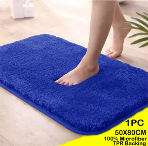 maa home concept microfiber floor mat blue large