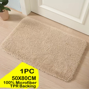maa home concept microfiber floor mat beige large