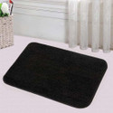 MAA HOME CONCEPT Microfiber Floor Mat (Solid Black, Medium)