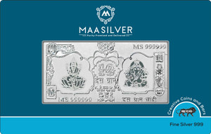 maa silver fine silver laxmi ganesh currency bar with 999 purity s 999 10 g silver coin