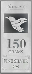 maa silver pb-150-ms s 999 150 g silver bar