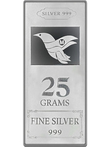 maa silver plain s 999 25 g silver bar