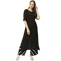 Maaesa Black Tie-Dye Kurta amp Pallazos
