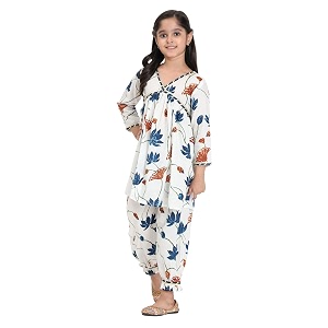 Maaesa Girls Light Pink White Striped