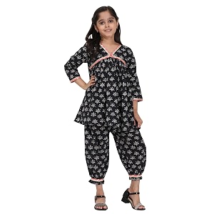 Maaesa Girls Light Pink White Striped