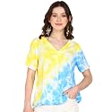Maaesa Hand Dyed Half Sleeves Rayon Top