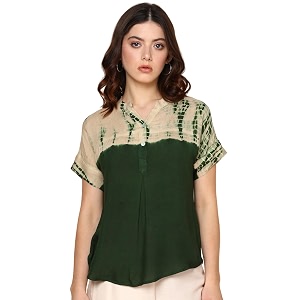 Maaesa Hand Dyed Rayon Top for Women