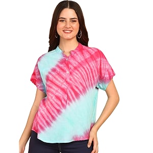 Maaesa Hand Dyed Rayon Top for Women