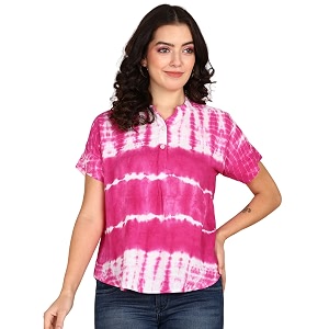 Maaesa Hand Dyed Rayon Top for Women