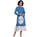 Maaesa Women Floral Cotton Flared Dress