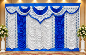MAAJABDAMBATENT Royal Blue White Designer Tent